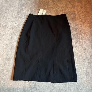 NWT St. John Caviar Pencil Skirt 2 Caviar Black Knee Length Carwash Pleated